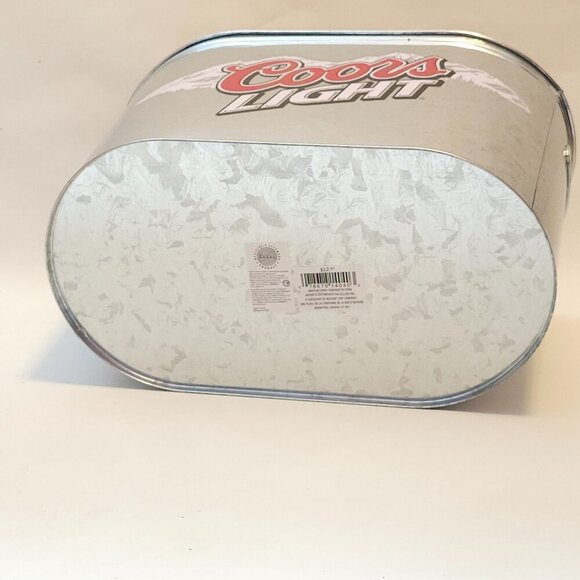 2007 COORS LIGHT Cooler Bucket Trough Metal Large Beer Ice Bucket - Picture 5 of 7